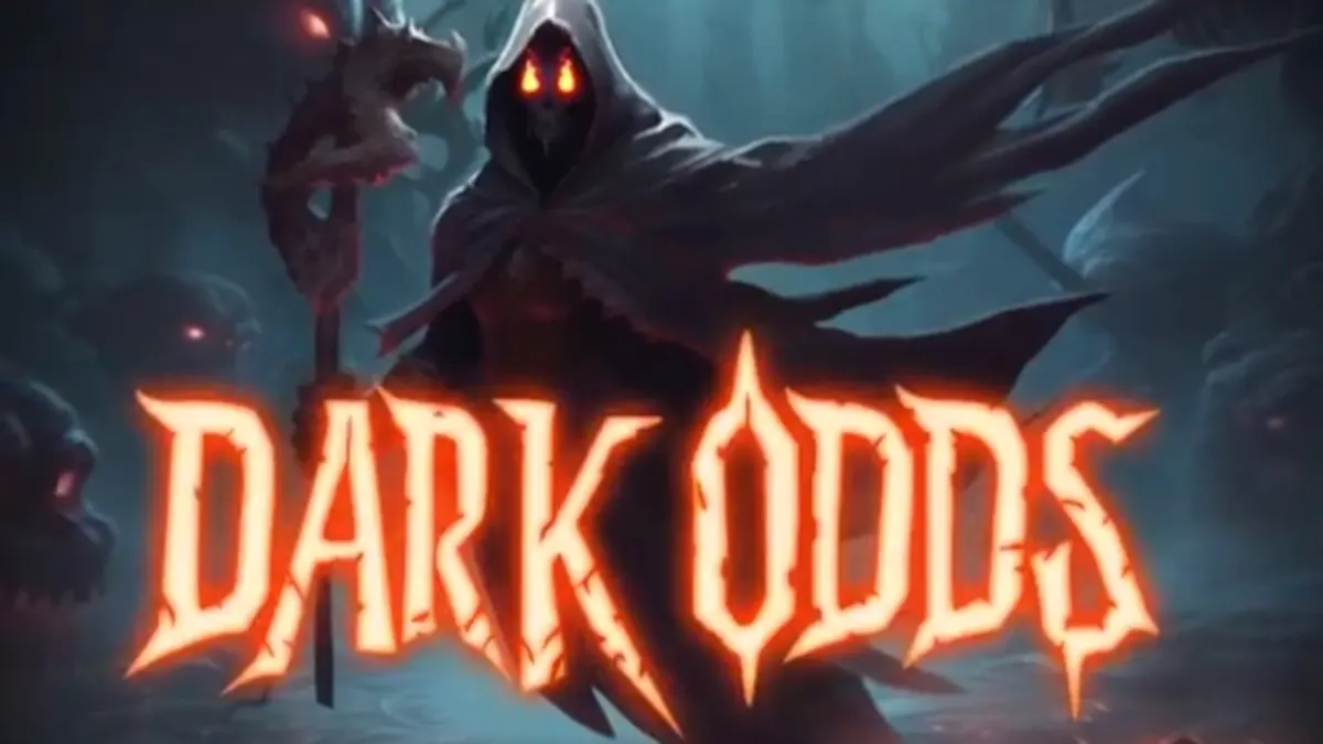 Tampilan antarmuka permainan slot Dark Odds di perangkat seluler